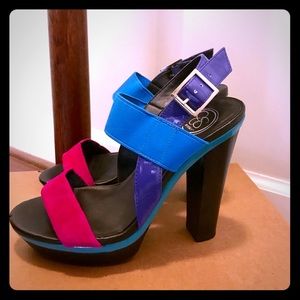 Jessica Simpson color block sandals